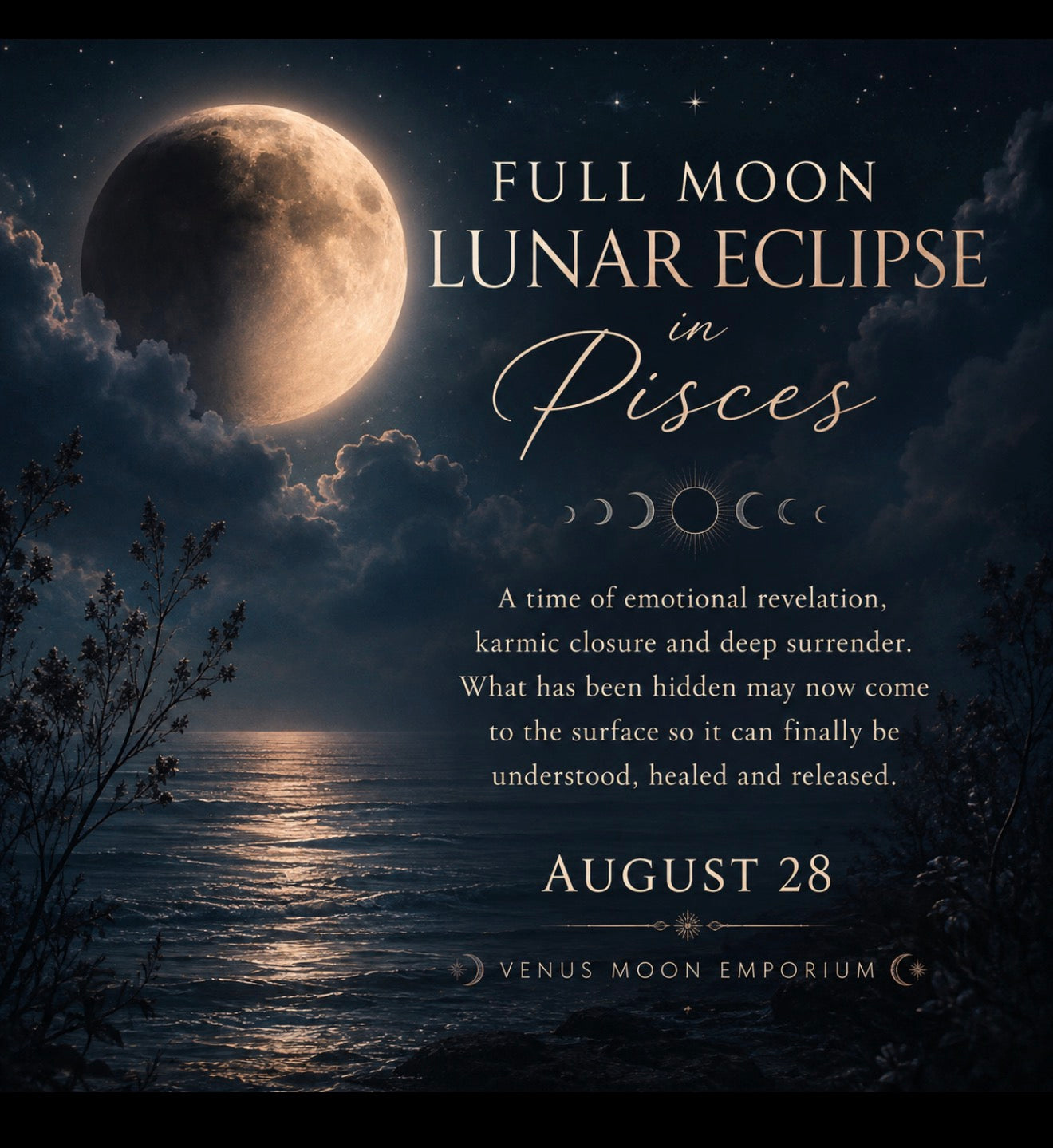 FULL MOON LUNAR ECLIPSE in Pisces